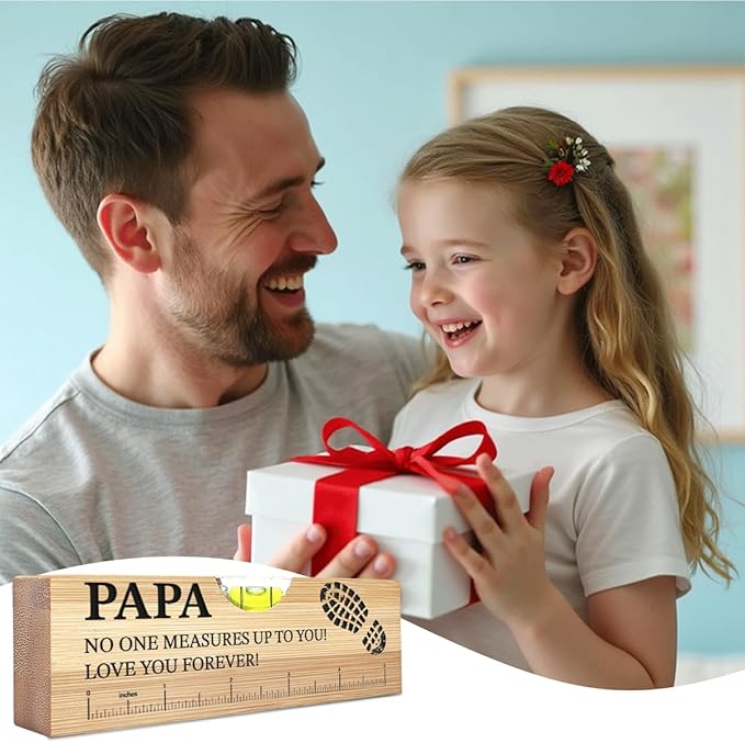 Christmas Gifts for Papa from Daughter Son Wife Spirit Level Bottle Opener Valentines Birthday Thank You Gifts Ideas for Daddy New Dad Grandpa Papa