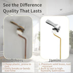 jamini Universal Side Mount Toilet Handle Kit - Durable Brass Lever with Chrome Finish, Adjustable Arm & Stainless Steel Flapper Chain for Most Toilets