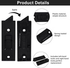 Window Latch Locks Replacement Window Parts and Hardware, Plastic Spring Loaded Sliding Window Tilt Latch for Home Window Accessories, Pack of 8 (Black)