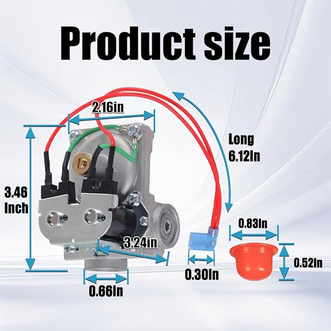 GC6AA10E 93844 RV Water Heater Solenoid Gas Valve Replacement Fits for Atwood 6-10 Gallon Water Heaters replaces 93870 93321 GC10A-4E G6A-8E G6A-4E