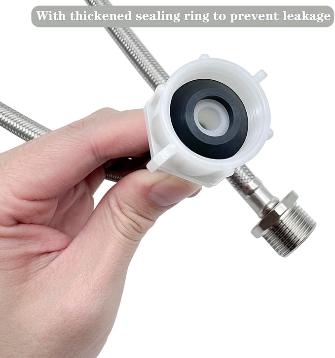 12 Inches Hose Extension - 7/8 Male to 7/8 Female Ballcock,Connector to Toilet Tank,Stops Leaks & Fits Bidet Sprayer/Tank Adapter,Compatible With TOTO Series Washlet