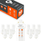 GoodBulb 18 Watt CFL Light Bulbs 4 Pin GX24Q-2 Base 3000K Warm White 18W High Output 1200 Lumens Triple Tube Compact Fluorescent Light Bulbs Plug-in 10 Pack