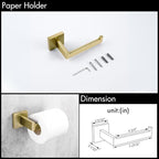 BAGNOLUX Bathroom Hardware Set 4 Pieces, Bath Towel Holder Set SUS304 Stainless Steel, Towel Bar Rack Set for Wall Mounted, Gold Bathroom Accessories Set Heavy Duty, Brushed Light Yellow Gold