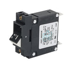 GLOSO Single Pole Miniature Circuit Breaker Manual Reset Switch Yachts Campers Caravans Control Panel M4 Screw Black Rocker 5A J1P