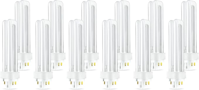 Circle - PLC-18W 835, 4Pin G24q-2, 18Watt Double Tube, Compact Fluorescent LightBulb, Replaces SYLVANIA 20672, CF18DD/E/835/ECO, Philips 38332-3 PL-C 18W/835/4P/ALTO -3500 Kelvin, SoftWhite (12 Pack)