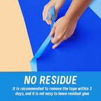 4 Rolls Painters Tape, 1Inch x 55 Yards Blue Painters Tape Washi Painters Tape Multi-Surface Blue Masking Tape for Wall Painting Masking Edge Treatment DIY, Home Use