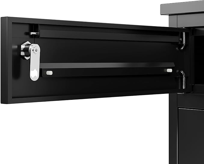 Package Delivery Box for Outside, Cold-Rolled Steel 2-in-1 Anti-Theft Lockable Package Mailbox, Extra Large Parcel Drop Box for Packages & Mails, Weatherproof Rustproof Outdoor Delivery Box