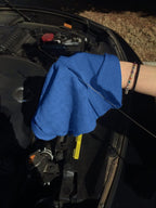 Avalon Towels Cotton Shop Rags – (Pack of 50) Size 12x14 Inches Cleaning Rags – Absorbent Shop Towels and Multipurpose Cleaning Towels for Automobiles, Industries, Garage and Homes (Blue)