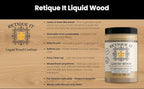 Retique It New and Improved Formula Liquid Wood Coatings - Stainable Primer - Paint It Then Stain it (Dark Wood, Large)