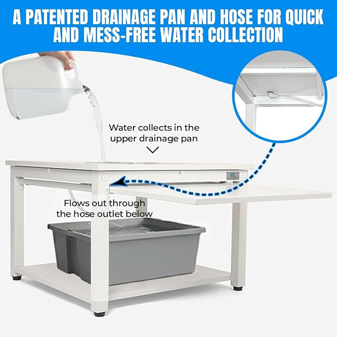 Washer and Dryer Pedestals with Pullout-Shelf - 29" W, 18" H, White Steel Universal Fit with Major Brands | Laundry Pedestal with Drain Pan & Hose | Washer Stand for Back Pain Relief, 800 lbs Capacity