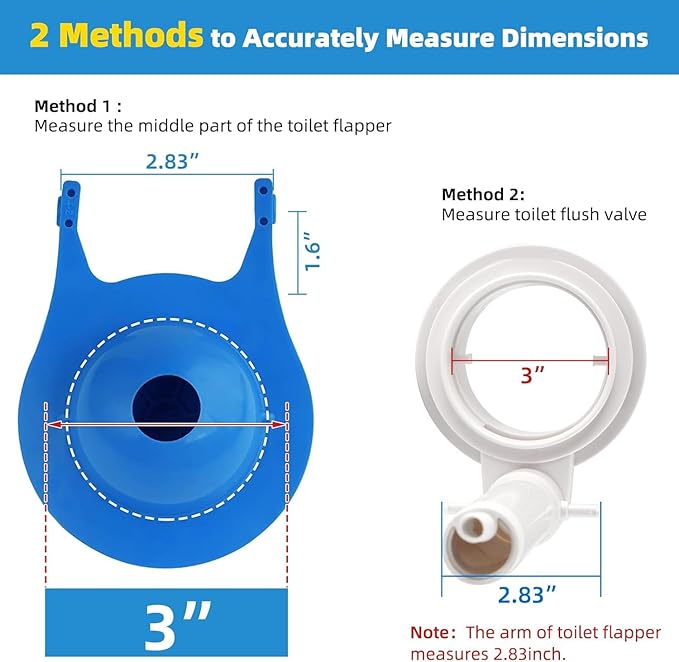 3 Inch Toilet Flapper Replacement, Large Premium Toilet Tank Flapper Fit for Gerber, Silicone Stopper Flapper Repair Parts 3 Inch Toilet Flush Valve, Easy to Install