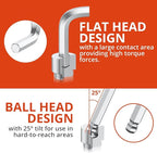 Meiwaltee Allen Wrench Set, 26PCS Metric (1.27-10mm) & SAE (0.05"-3/8") Allen Key Set, L-Hex Key Set With Long Arm Ball End,Visible Size-Marked For Bicycle - Appliance Repair, Furniture Assembly