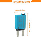 Manual Reset Fuse E73 E79 car ATM Low Profile Mini Blade Style Circuit Breaker T3 5A 6A 7.5A 10A 15A 20A 25A 30A Boat Marine RV Car Truc DC 12V 28 Volts（8 pcs Mixed）