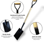 Spade Shovel for Digging, Edging Shovel, Lawn Edger Tool with D-Handle, Forged Steel Y-Grip, for Digging, Lawn Edging, Pruning, 45 inch Heavy Duty Weed Puller Tool