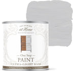 AMY HOWARD AT HOME Chalk-Based One Step Paint for Furniture, Cabinetry, Decor, Finish, and More | No Stripping, Sanding, or Priming | Ultra-Light Base | 32 Ounce | Luxe Gray