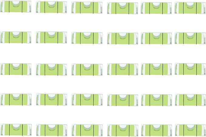 JYK Mini Cylindrical Level 30pcs, 5x12mm Small Horizontal Bubble Levels - Ideal for Measuring, Layout & DIY Projects