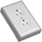 Wiremold Metal Raceway, Extending Power, On-Wall, Outlet + Box, White, BW2-D