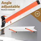 lumber storage rack, Heavy Duty Metal Lumber Storage Rack with Multi Angle Adjustment and 3-Level Wall Mount for Garage Shop Indoor Outdoor, Orange (2 PACK)