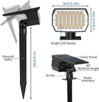 Solar Spot Lights Outdoor 6 Pack, [46 LED/3 Modes] Solar Landscape Spotlights Waterproof, 2-in-1 Auto On/Off Solar Powered Lights for Outside Yard Garden Wall Pathway(Warm White)