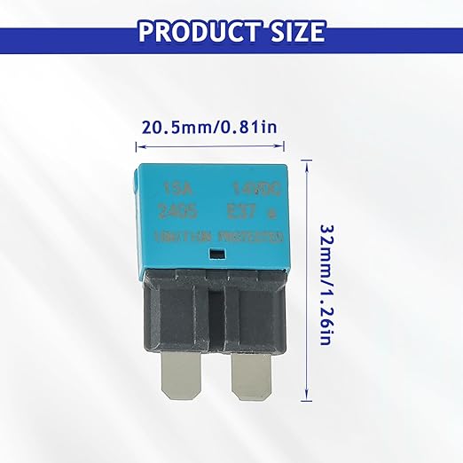 BOJACK Automotive Low Profile ATC ATO Fuse Auto Reset Fuse 5A 10A 15A 20A 25A 30A Standard Fuses for Boat Truck SUV Motorcycle 32VDC Fuse Assortment Kit