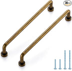 JOY DECOR Cabinet Pulls – 6-1/4 Inch Hole Center, Antique Brass, 30 Pack, Zinc Alloy Cabinet Handles for Drawers & Cupboard – Vintage Style Hardware for Kitchen, Bathroom, Dresser, Furniture Makeover