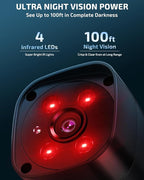 《Dual Antennas & 130°Wide Angle》Wireless Security Camera System Outdoor, Wireless Cameras for Home Security with Expandable 16CH 4K NVR, Surveillance Video Systems DVR Kits