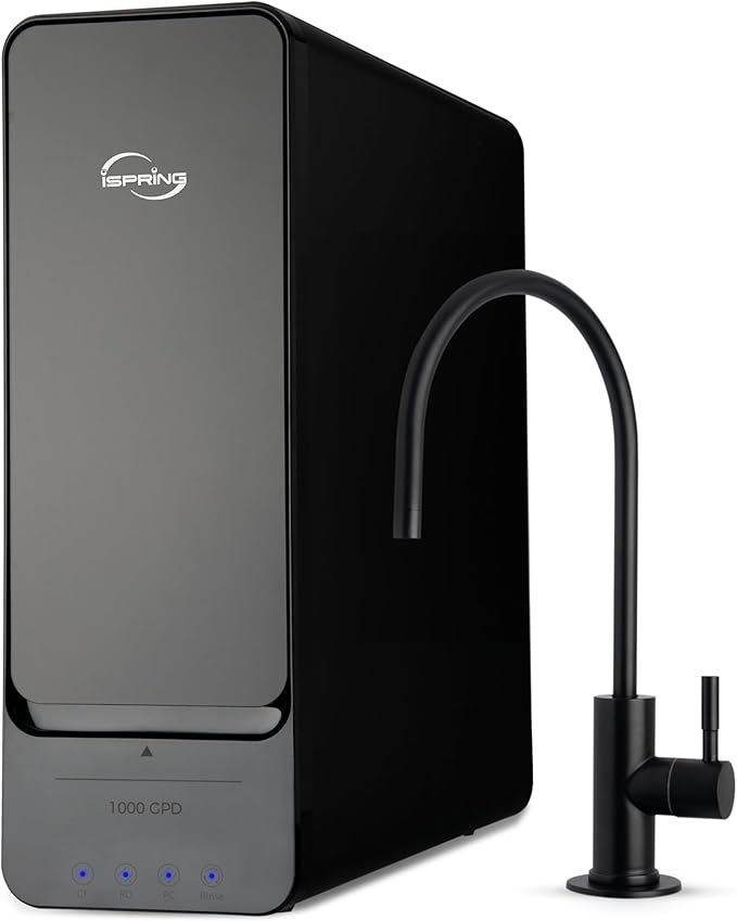 iSpring RO1000-ORB Tankless Reverse Osmosis Water Filtration System, 1000 GPD Fast Flow