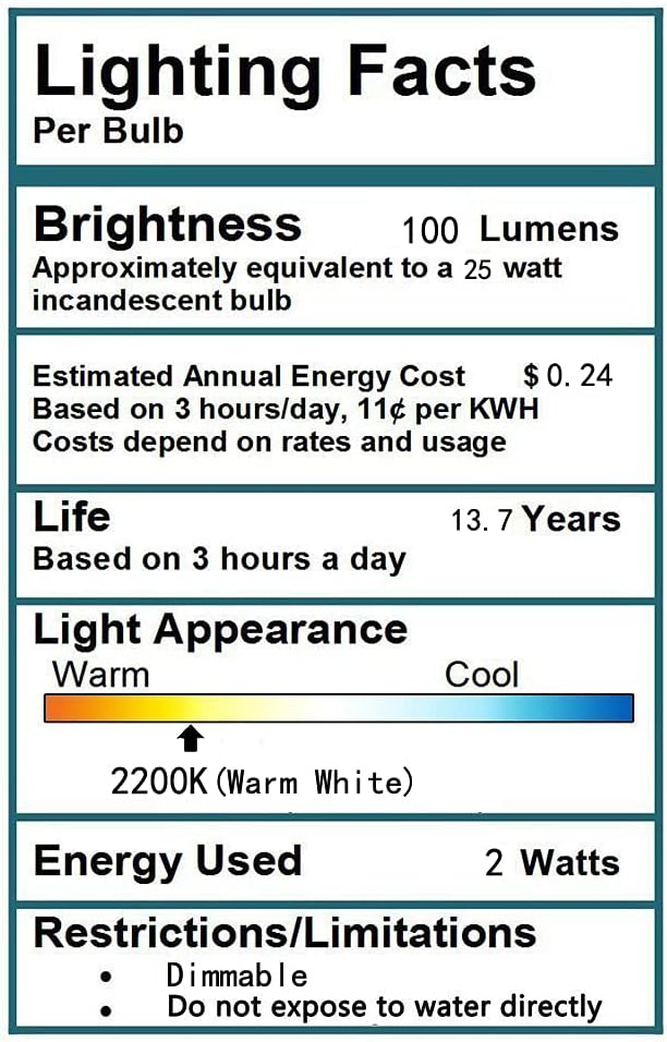 CTKcom Dimmable T6 Led Candelabra Light Bulbs Warm White 2200K Amber Glass 200lm 2W E14 120V T20 Eye Protection Led Filament Bulb Edison Bulb Equivalent 25W Decorative Lights Bulb Pack of 4