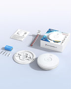 SITERWELL Smoke Detector, Hardwired Interconnected Smoke Detector, Photoelectric Smoke Alarm with 9V Backup Battery, Fire Alarm with Test/Silence Button, UL217-10th Listed, GS562A, 2 Packs