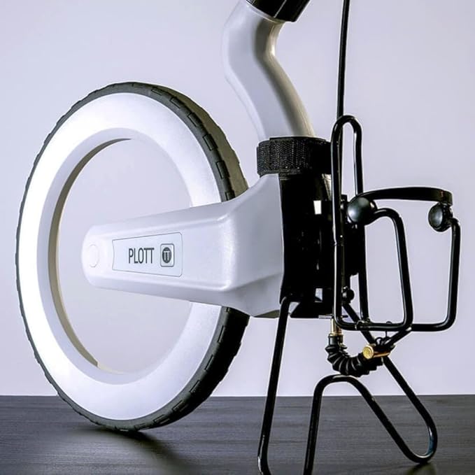 Plott Carta: Digital Mapping Wheel; Electronic Distance Measuring and Estimating; Feet, Inches, Yards, Meters, with Spray Paint Attachment