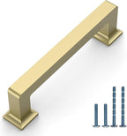 10 Pack 3.75"(96mm) Gold Cabinet Pulls Kitchen Cabinet Handles Drawer Pulls Cupboard Hardware for Cabinets CK0078