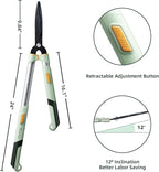 PrunePro Hedge Shears 27"-35" Extendable Handle Trimmer Clippers with Wavy Sharp Stainless Steel Blade Garden Shears Bush Cutters