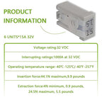 15A 32V Mini Slotted Automotive MCASE Shaped Cartridge Fuse Kit(Pack of 6pcs,15A)