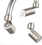 Hibbent NSF/ANSI/CAN 61 Certified 360 Degree Swivel Sink Faucet Aerator, CUPC Certification Big Angle Water Saving Dual Function Kitchen Faucet Aerator,55/64 Inch Female Thread, Brushed-Nickel