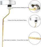 iFealClear Side Mount Toilet Handle Replacement Kit Compatible with TOTO THU068#CP for St743S, 3 Inch Toilet Flapper Replacement Compatible with TOTO THU138S, Toilet Tank Replacement Combo