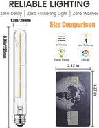 E26 LED Tubular Bulbs,Soft White 3000K,T10 Dimmable LED Bulb,8.9in Tube Edison Light Bulbs 4W Dimmable Tube Vintage Led Bulbs 40 Watt Equivalent,E26 Medium Base Lamp (4-Pack)