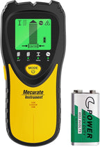 Mecurate 5-in-1 Stud Finder Wall Scanner with LCD Display – Detects Studs, Metal, Live Wires Behind Drywall – Ideal for TV Mounting, Picture Hanging, Shelves & Home Projects