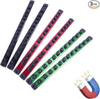 Magnetic Socket Holder Organizer Set: 6-Piece 1/4, 3/8, 1/2 Drive Socket Trays Socket, 360° Swivel Clips Socket Holder Kit, For Automotive Mechanic Garage (Black Red Green)