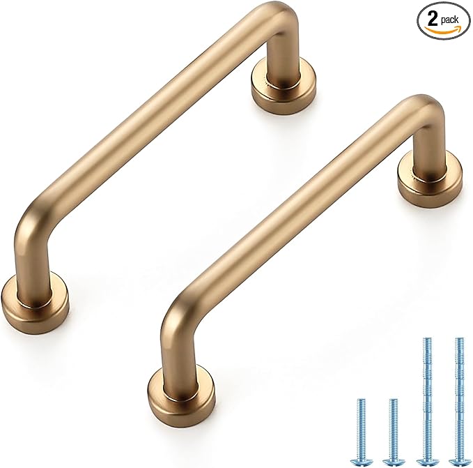 JOY DECOR Cabinet Pulls – 3 Inch Hole Center, Champagne Bronze, 2 Pack, Zinc Alloy Cabinet Handles for Drawers & Cupboard – Vintage Style Hardware for Kitchen, Bathroom, Dresser, Furniture Makeover