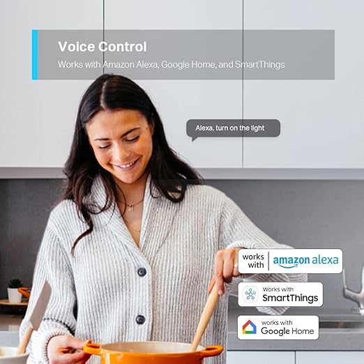 TP-Link Tapo Smart Light Switch, Single Pole, Neutral Wire Required, 2.4GHz Wi-Fi Light Switch Compatible with Alexa and Google Home, UL Certified, No Hub Required, White (Tapo S500)