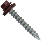 #14 Metal ROOFING SCREWS (250) Screws x 1-1/2" COLONIAL RED Hex Head Sheet Metal Roof Screw. Self starting/tapping metal to wood sheet metal siding screws. EPDM washer. for corrugated roofing