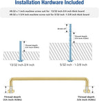 JOY DECOR Cabinet Pulls – 6-1/4 Inch Hole Center, Brushed Brass, 2 Pack, Zinc Alloy Cabinet Handles for Drawers & Cupboard – Vintage Style Hardware for Kitchen, Bathroom, Dresser, Furniture Makeover