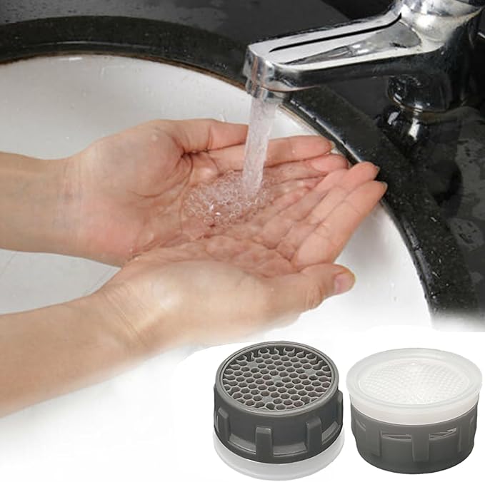 Faucet Aerator, 1.5 GPM Restrictor Plug-in Faucet Aerator Bathroom or Kitchen Replacement (20 pieces in white)