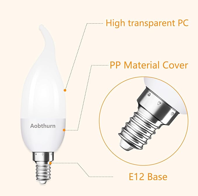 Flickering Light Bulbs, 3 Modes LED Flicker Effect Light Bulb, E12 Base Flame Light Bulb with Gravity Sensor, Fire Light Bulbs Halloween Home Party (6 Pack-E12)