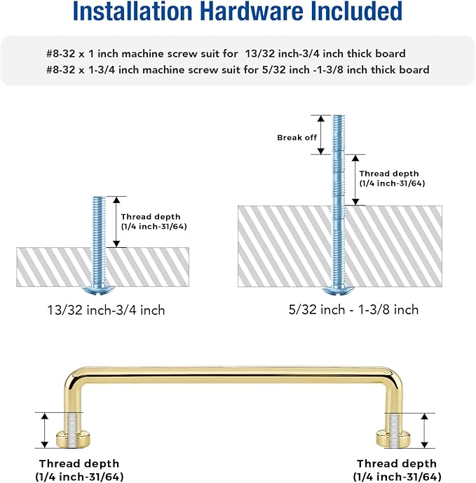 JOY DECOR Cabinet Pulls – 5 Inch Hole Center, Polished Brass, 5 Pack, Zinc Alloy Cabinet Handles for Drawers & Cupboard – Vintage Style Hardware for Kitchen, Bathroom, Dresser, Furniture Makeover
