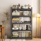 Garage Shelving Units, Heavy Duty 5-Tier Storage Shelves, Metal Adjustable Storage Rack, Steel Shelves, 2750 lbs Capacity, Industrial Shelving for Heavy Tools (Black, 23.62"Dx47.24"Wx87.01"H, 5-tier)