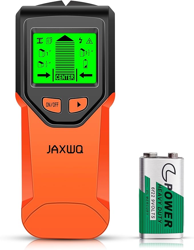 Stud Finder Wall Scanner - 5 in 1 Stud Finder Tool w/Microprocessor Chip and HD LCD Display, Stud Detector Beam Finders for the Center and Edge of Wood AC Wire Metal Studs Joist Pipe (Sunset)