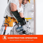 Heavy Latex Chemical Resistant Gloves - Reusable Long Rubber Dishwashing Gloves with Forearm Protection for Men - Waterproof, Industrial Safety Gear, Acid & Alkali Resistant, Oil-Proof，22“,2 Pair