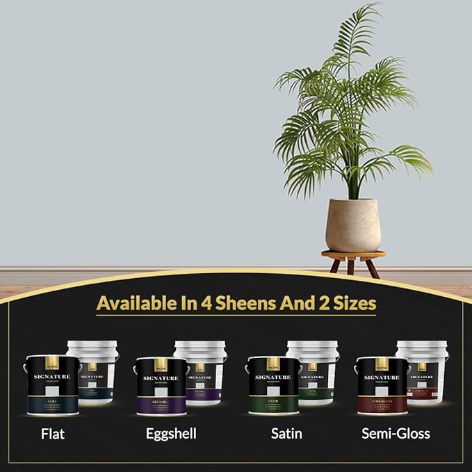 EVOLVE Signature Paint & Primer: Luxury Paint & Primer for Indoor & Outdoor Surfaces, Minimal Odor, Satin Sheen (Starship Gray, 5 Gallon)