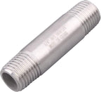 1/4" X 1/4" NPT Male Nipple Stainless Steel 304 Cast Pipe Coupling Fitting 2" Length (pack of 2)